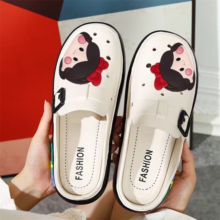 Crocs spring & fall slippers women's outwear popular beach shoes soft bottom ultra-light genuine casual soft toe women's shoes