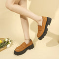 summer new arrival: plus-size, versatile, british-inspired chunky heel slip-on loafers for women - wholesale for cross-border e-commerce