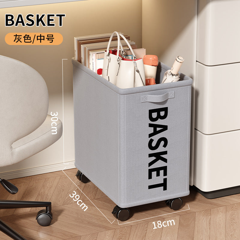 Work table storage rack Household fitness equipment Sports pulley storage artifact Badminton yoga mat storage basket
