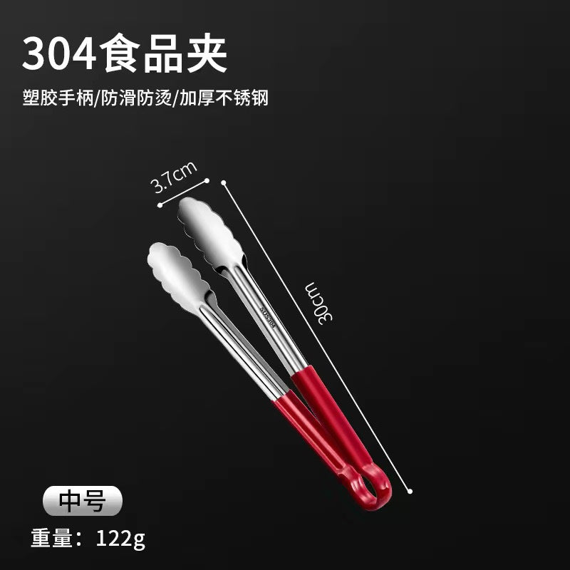 304 stainless steel kitchen food clip thickened barbecue fish clip steak clip restaurant commercial bread clip