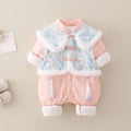Winter new year's day clothes for infants and young children, outings for boys and girls, hundred days, one year old, full month onesie, chinese style new year's greetings clothes