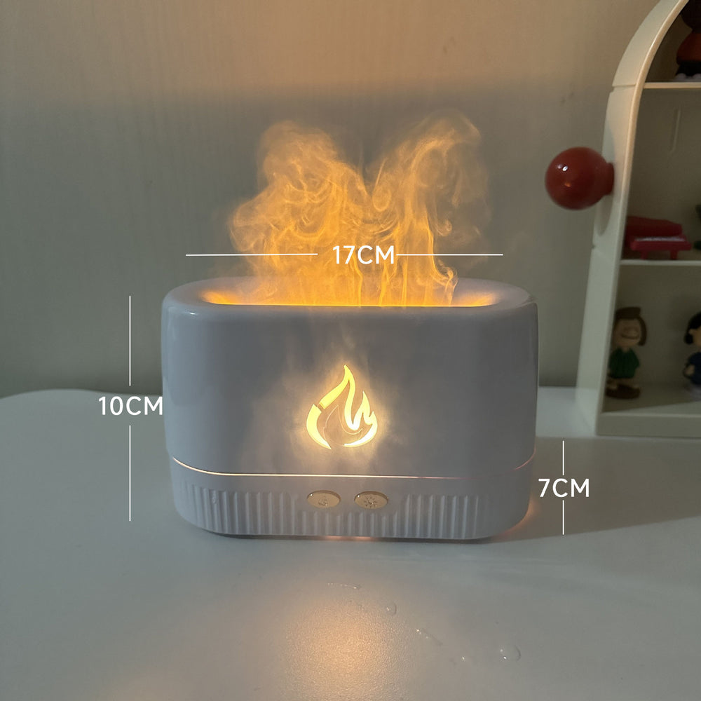 Flame humidifier aromatherapy ambient light - silent desktop diffuser for home, dorm, bedroom - perfect birthday gift for him or her