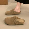 Retrofrench toe half slippers women's 2026 new spring fashion outwear lazy easiest for matchflats birkenstock shoes
