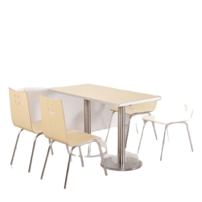 Burger restaurant table, restaurant table, snack fast food restaurant table and chair, milk tea shop staff canteen table and chair combination for commercial use
