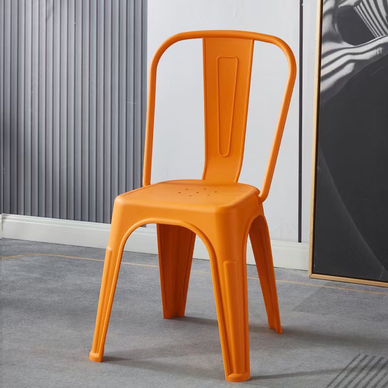 Amazon dining chair plastic pp chair dining table chair thickened export home restaurant casual backrest chair chair