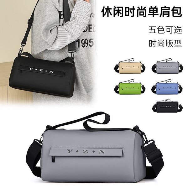 Foreign trade casual simple messenger cylinder bag women's large-capacity outdoor sports bag lightweight and versatile portable shoulder bag