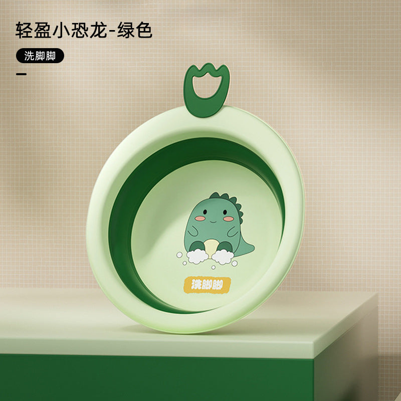 Collapsible kids' wash basin - portable newborn face wash basin - thickened plastic baby basin - household infant wash basin