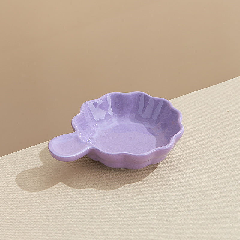 Cream style dipping dish ceramic for home creative hot pot seasoning dish good-looking barbecue dipping dish soy sauce vinegar dish
