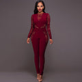 L9831 special offer: no returns or exchanges. please purchase with care. cross-border  fashion women's sexy lace jumpsuit