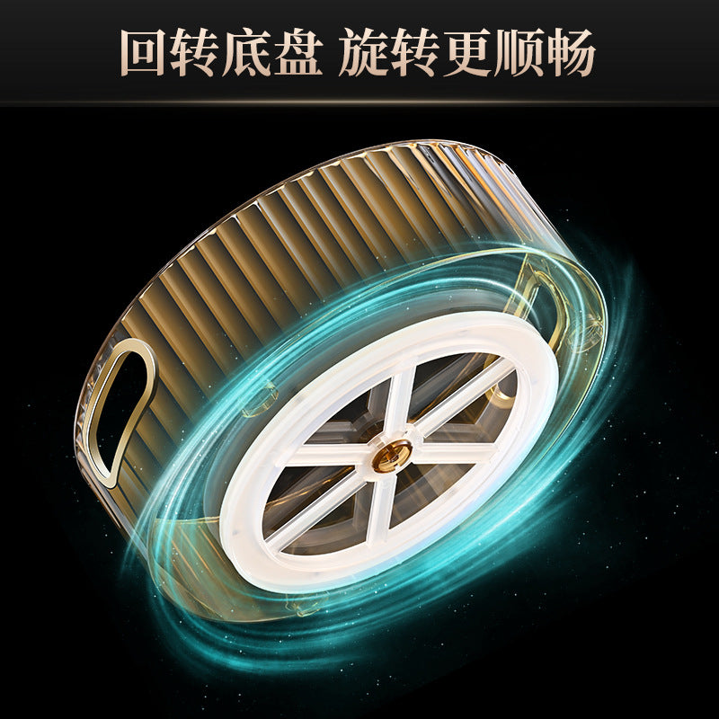 360 ° rotating storage box, kitchen countertop seasoning can plastic finishing box, cosmetic storage tray rack