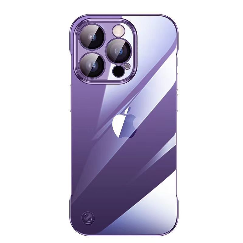 Pc frameless electroplating 16pro suitable for iphone17 mobile phone case ultra-thin transparent hard case apple 14 protective cover