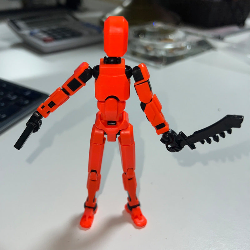 Cross-border lucky 13 multi-joint movable doll creative collage ornament puzzle building block decompression boy toy wholesale