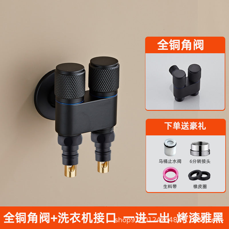 Special snap-on 46-point universal water nozzle drum angle valve connector for all-copper washing machine faucet automatic water stop valve