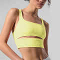 Thin stripes sports lintimates nude yoga bra quick-drying sleeveless running sports fitness wear for women with chest pads