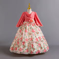 new girls' floral princess dress birthday party chiffon evening gown children's dress