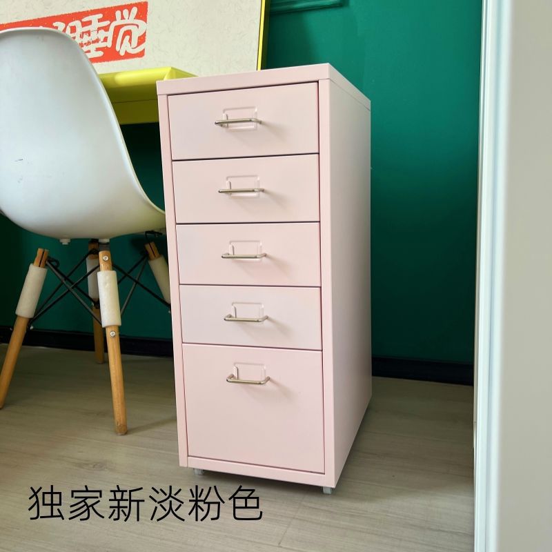 Wrought iron storage cabinet - multi-tier drawer unit for living room, bedroom, and girls' room - cute and practical floor-standing combination storage cabinet