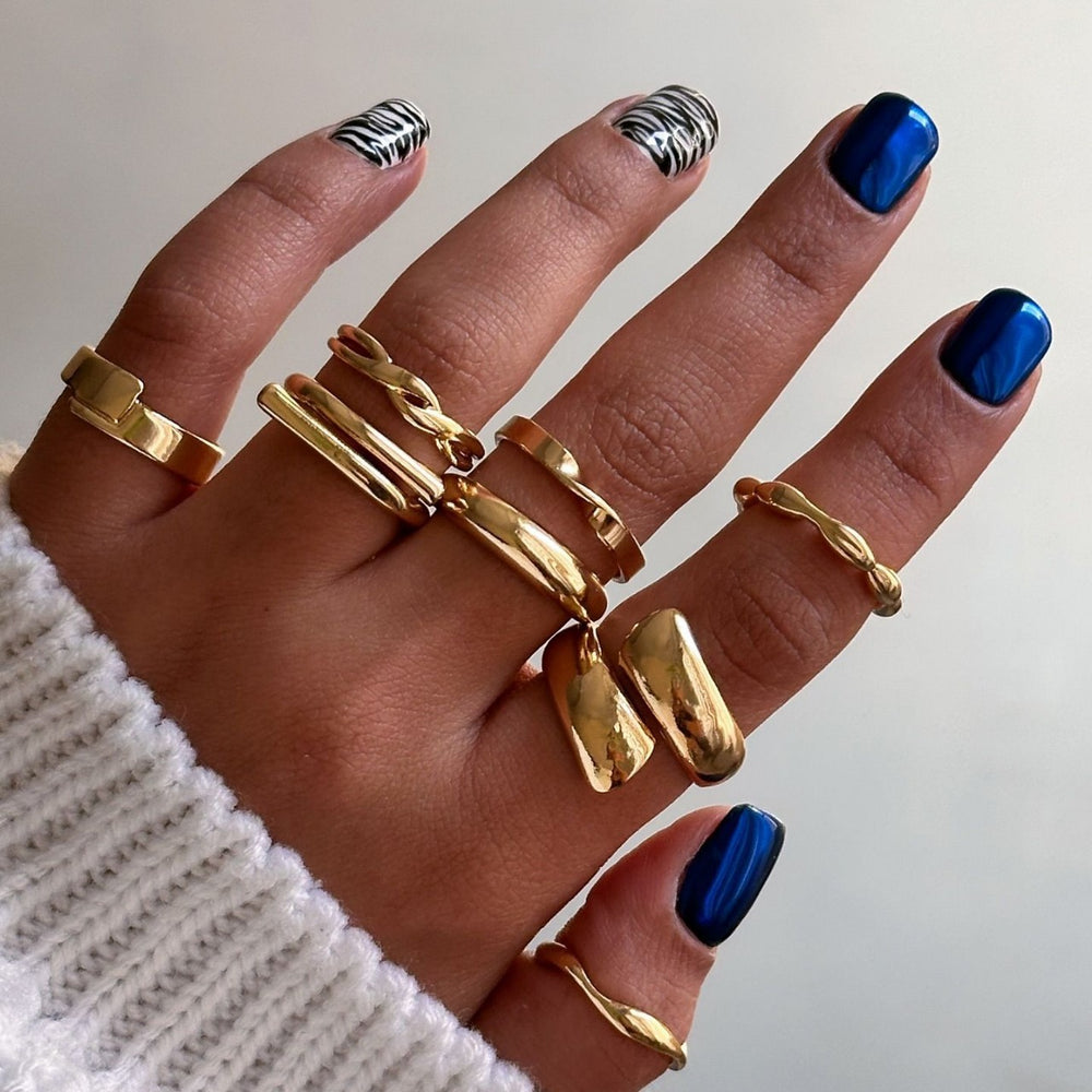 Plain ring wholesale fashion cross-border metal glossy jewelry women's suitfashionins cold style niche style ring