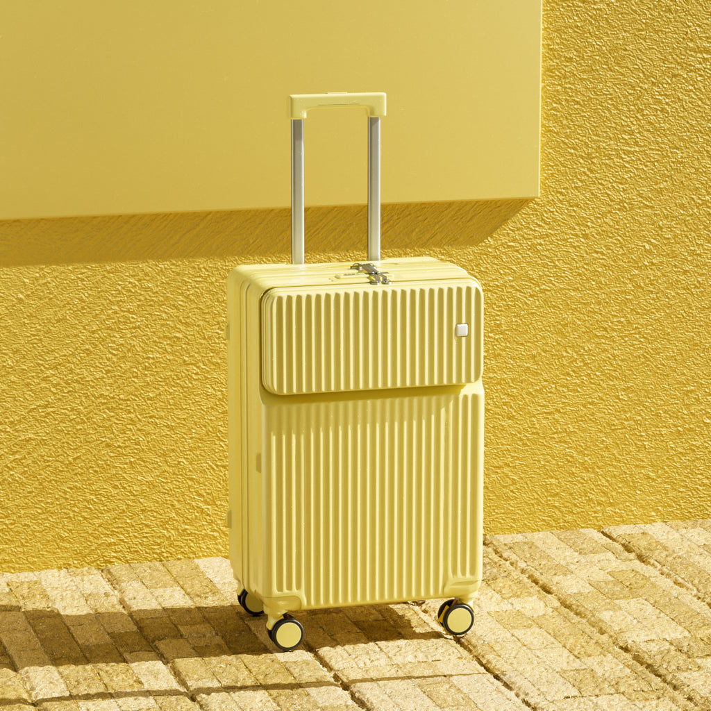 2025 new suitcase front open password box simple boarding large capacity durable high value suitcase