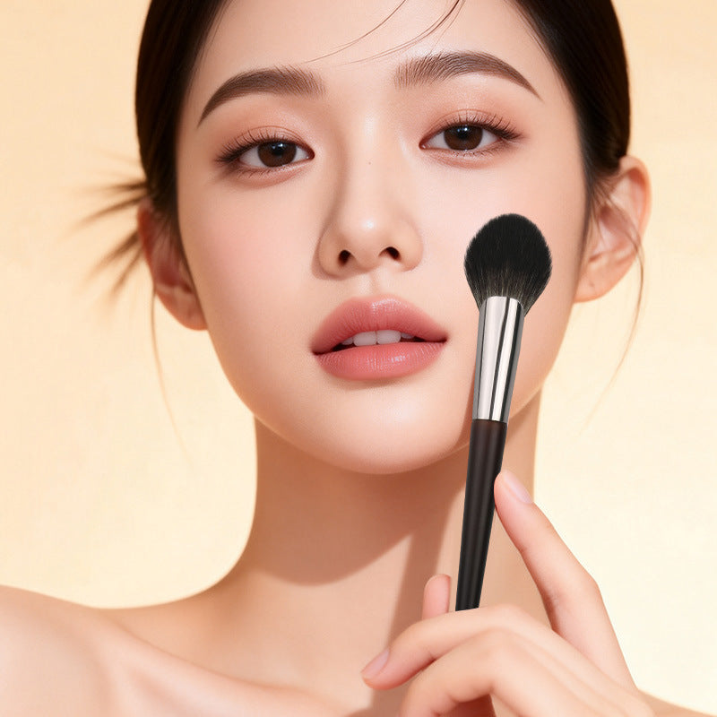 Rosewood animal hair makeup brush classy solid wood handle single wool peach heart blush brush beauty tool makeup brush