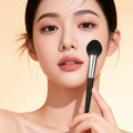 Rosewood animal hair makeup brush classy solid wood handle single wool peach heart blush brush beauty tool makeup brush