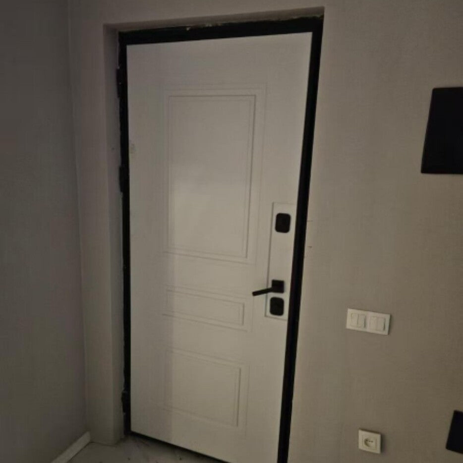 Russian door central asia turkish mdf panel door thermal insulation entrance apartment door export engineering steel security door