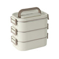 Stainless steel insulated lunch box with dividers - perfect for students and professionals. portable, multi-layered, and microwave-safe