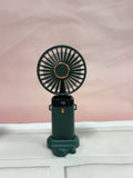 Customizable logo fan - portable handheld mini fan with 5-speed settings, silent operation, foldable design, digital display, rechargeable, and perfect for dorm use