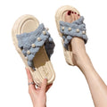 2026 new fairy style platform chunky sole dissolving shoes beach sandals ins pearl slides women's outdoor wear