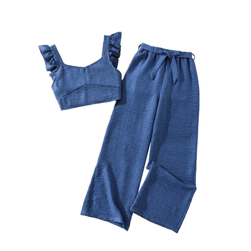 European and american hot-selling girls' outfit:  cross-border  spring/summer new sleeveless top and casual pants two-piece set