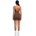 Fashion cross-border new arrival nude yoga sling jumpsuit dance running fitness sports one-piece tight yoga clothes