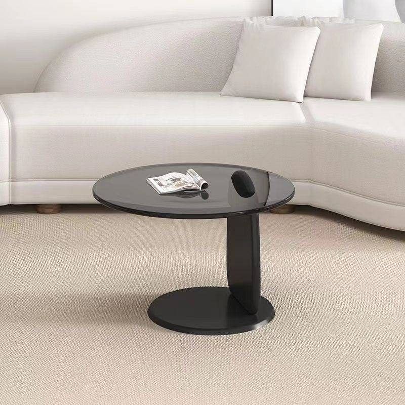 Tempered glass coffee table living room home round combination nordic popular style light luxury italian minimalist tea table small apartment