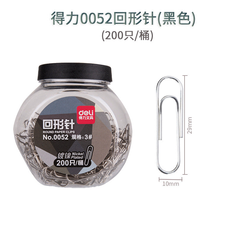 Deli 0018 Paper clip Silver metal paper clip Steel core Paper clip manufacturers wholesale office supplies