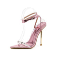Wholesale high heel factory: european and american style new cross-strap stiletto heel sandals with silver rhinestone detailing - ultra high heels