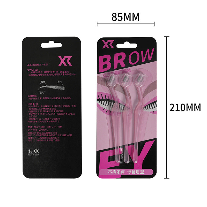Mini eyebrow razor stainless steel blade anti-scratch eyebrow trimmer women's safe eyebrow shaving tool beauty tools manufacturer wholesale