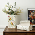 Ceramic vase flower arrangement ornament desktop decoration creative unique book-shaped decorative vessel living room entryway dining table vase