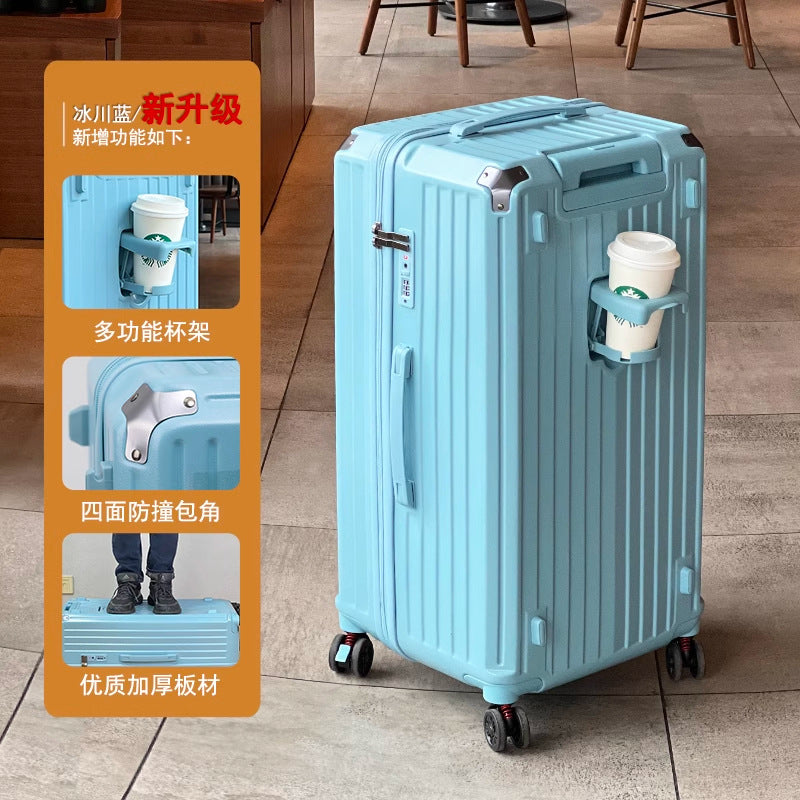 Large-capacity trolley case 28-inch college student suitcase female shock absorption brake universal wheel password suitcase male