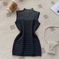 Lazy work clothing style silmsweet knitting vest women's summer sleeveless patchworksense of design topselegant suspender
