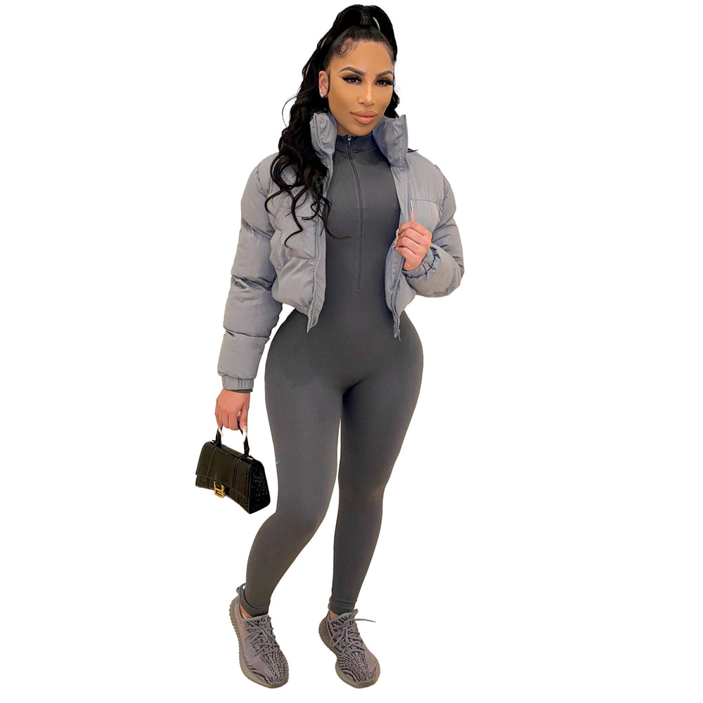 Amazon    fall/winter hot-selling women's cotton-padded jackets: european and american style short padded coats and jackets