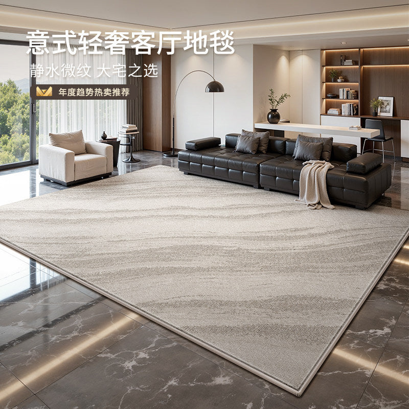Carpet living room italian light luxury normcore style gray high-end waterproof sofa home floor mat large area full coverage