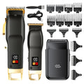 professional hairdressing set, electric clipper, oil head carving scissors, shaving reciprocating three-piece set