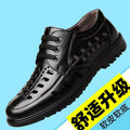 New arrival business hole cool leather shoes men's casual wedding groom british sandals summer breathable youth pointed toe men's shoes