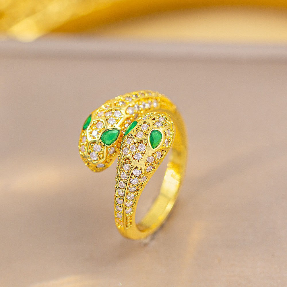hot-selling design, full of diamonds, inlaid with zircons, exquisite women's openable adjustable rings, popular fashion accessories