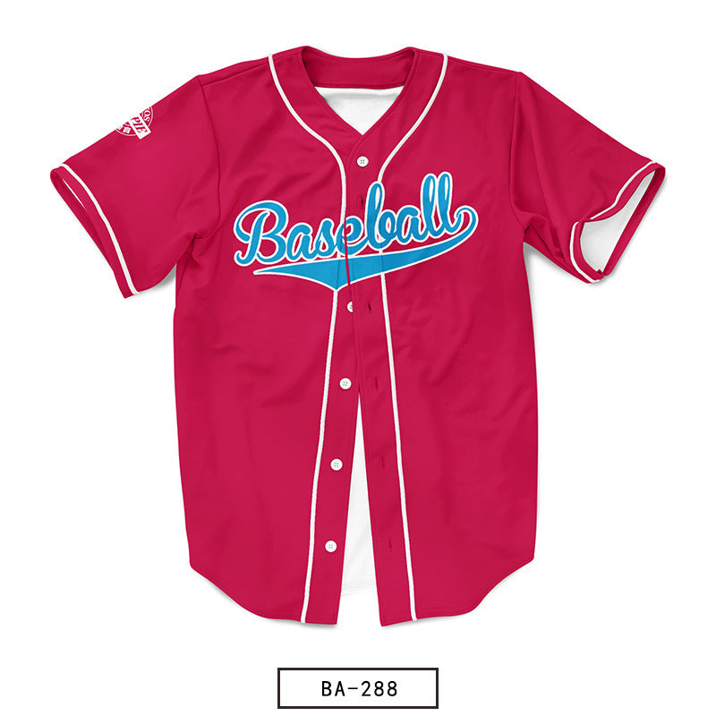 Sublimation custom American baseball jersey sports jacket sticker embroidered softball jersey competition men's and women's baseball jersey printing