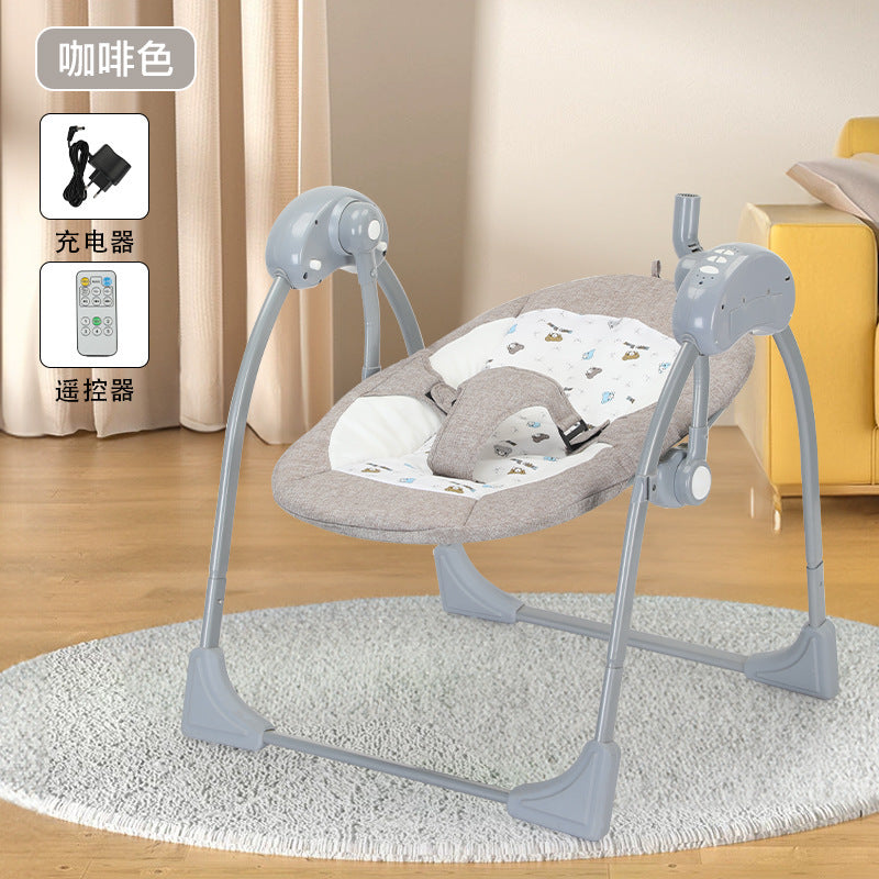 Baby rocking chair, baby cradle, newborn baby coaxer, rocking bed, multi-functional electric rocking chair, one piece is sent on behalf of others.