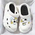 2024 new clogs: chunky platform, height increasing, non-slip, durable, beach-ready, cute cartoon, breathable, closed-toe sandals & slippers for women - summer collection