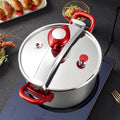 Stainless steel pressure cooker - heavy-duty, explosion-proof, high capacity - suitable for gas stoves and induction cooktops