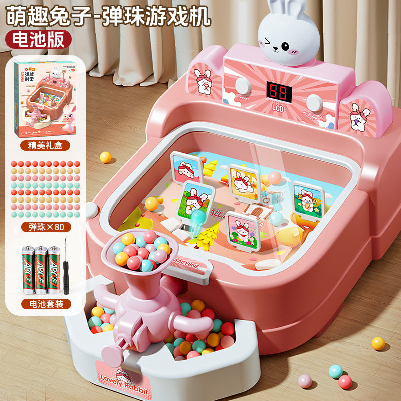 Kids' marble drop game machine - push-to-launch marble game for children's focus training, arcade game, educational toy