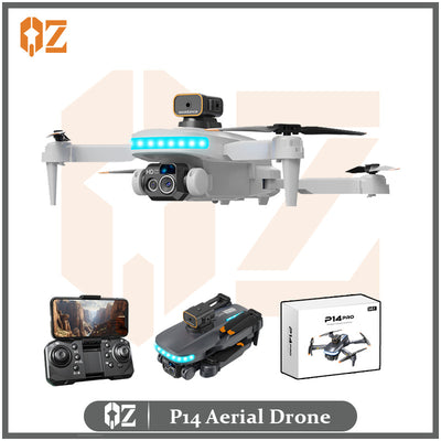 p14 drone - hd aerial photography, foldable quadcopter, optical flow hovering, obstacle avoidance, remote control aircraft toy
