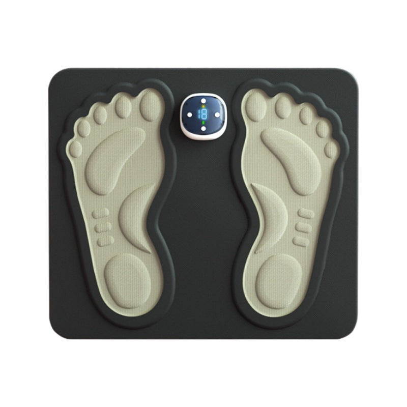 Lcd display rechargeable foot pad massager micro-current micro-electric pulse relaxes foot nerves and relieves soreness and numbness