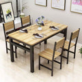 Fast food restaurant rectangular table and chair set, modern minimalist dining table, 4-6 person snack shop breakfast restaurant table